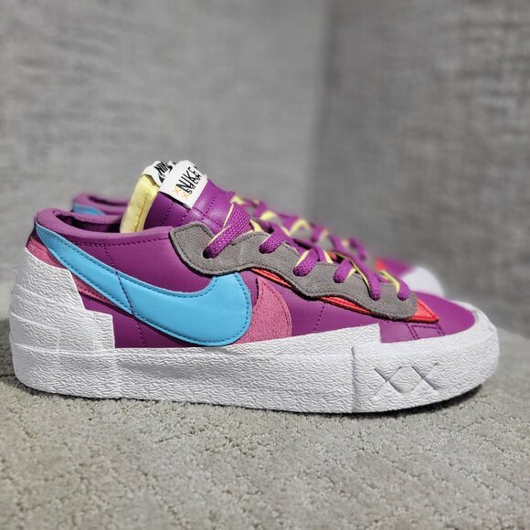 Nike Blazer Low x KAWS x Sacai Men's Sizes 12.5 US Purple Dusk White DM7901-500 - Picture 6 of 13